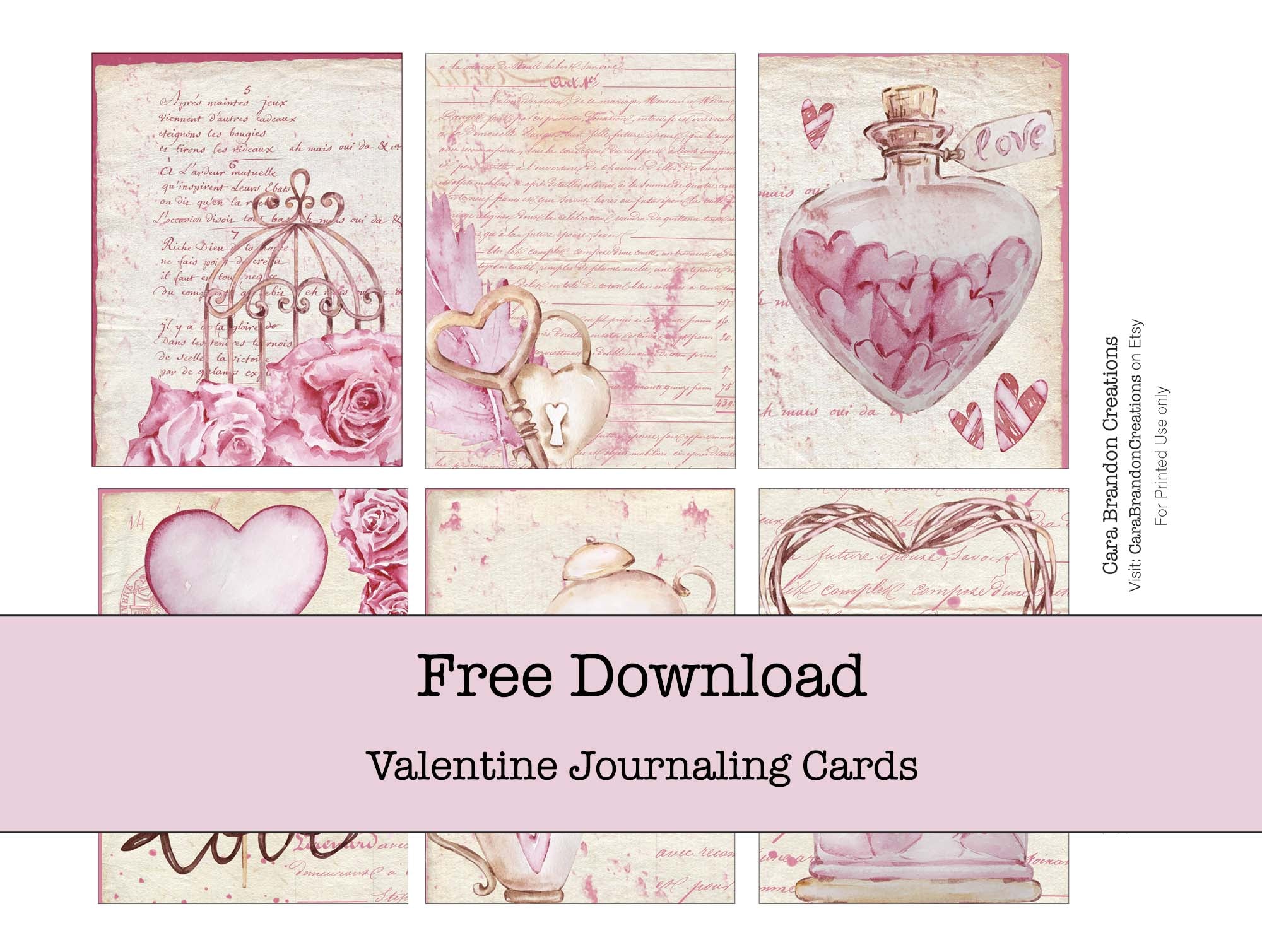 Valentine Journaling Cards
