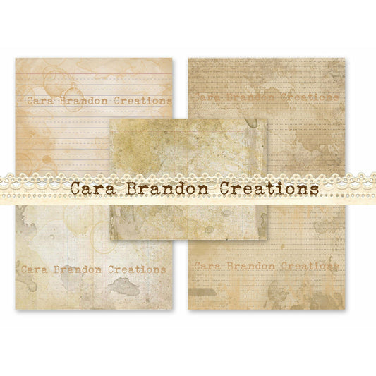Grungy lined Paper junk journal kit