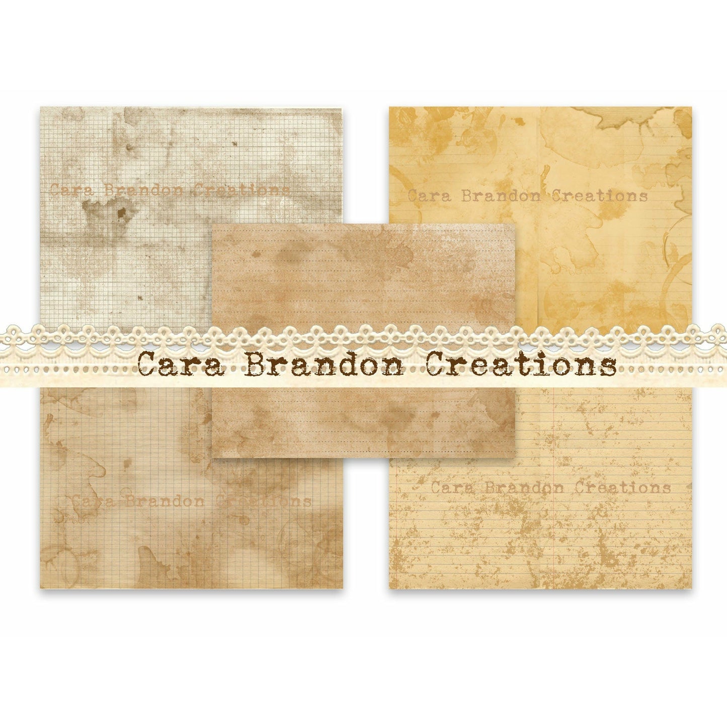 Grungy lined Paper junk journal kit