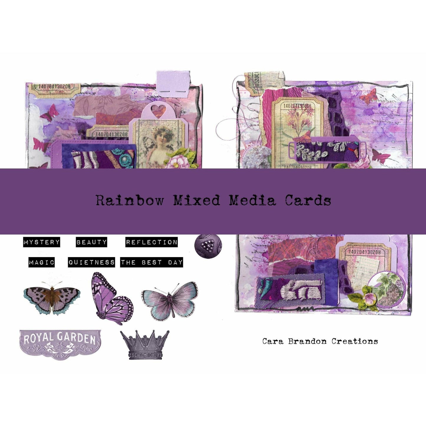 Rainbow Mixed Media Journaling Cards and Ephemera