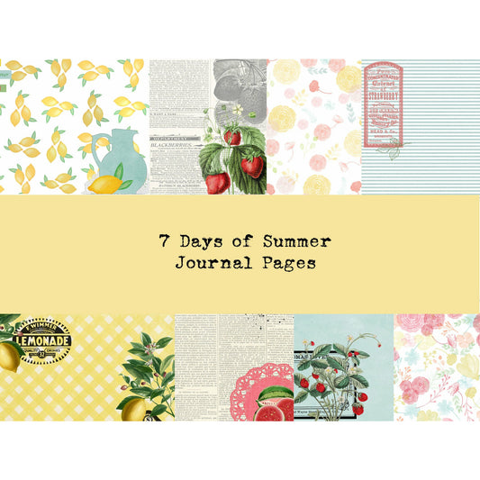 7 Days of Summer Journal Page Kit