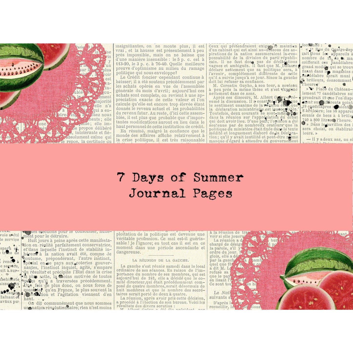 7 Days of Summer Journal Page Kit