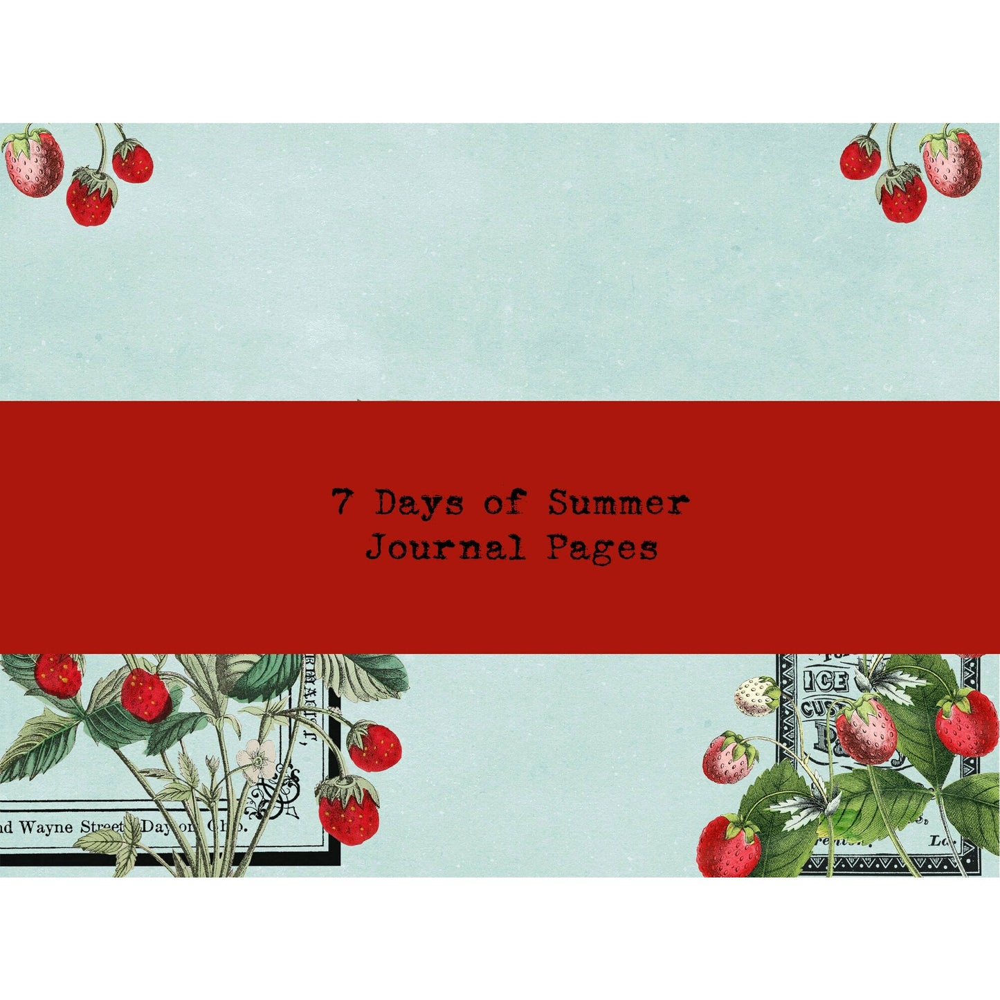 7 Days of Summer Journal Page Kit