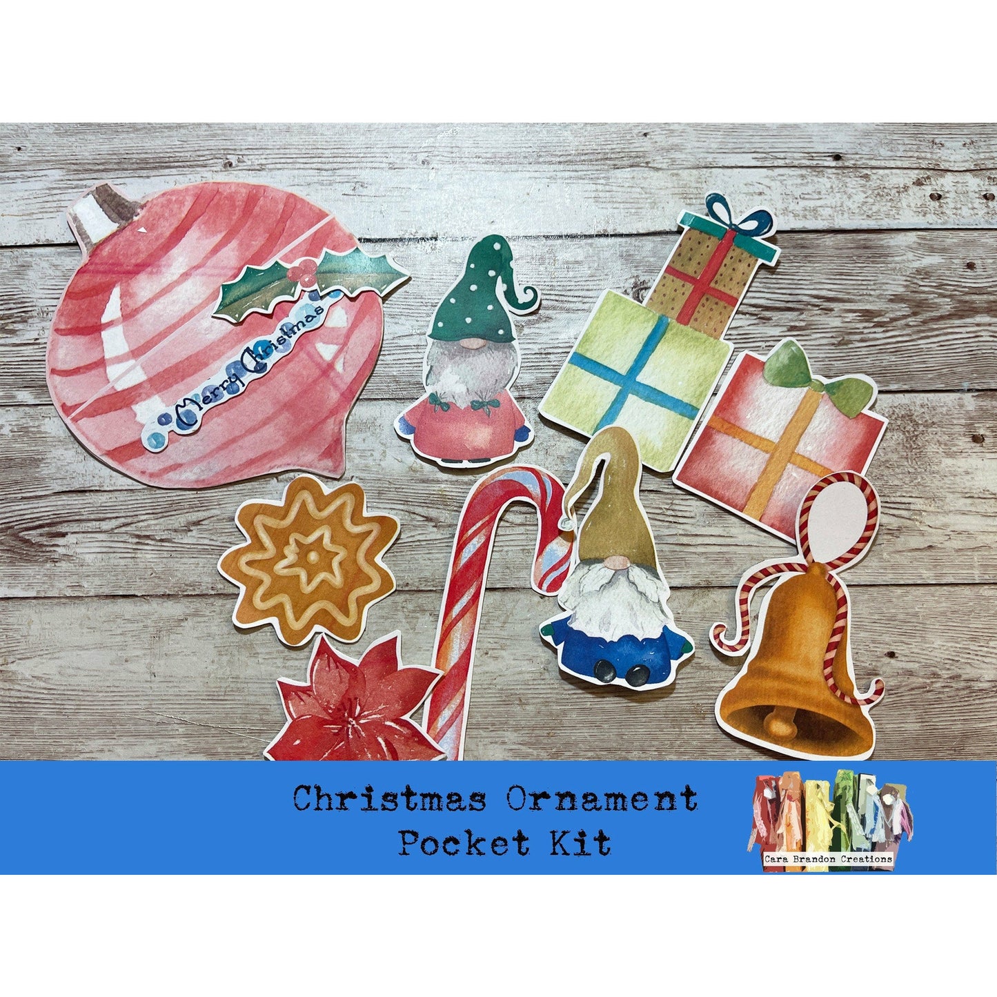Gnomes Christmas Ornament Pocket Kit