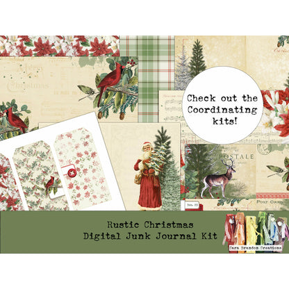 Rustic Christmas Button Cards