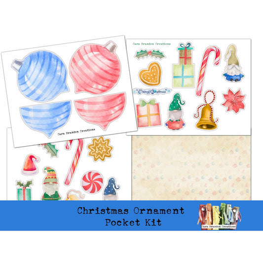 Gnomes Christmas Ornament Pocket Kit