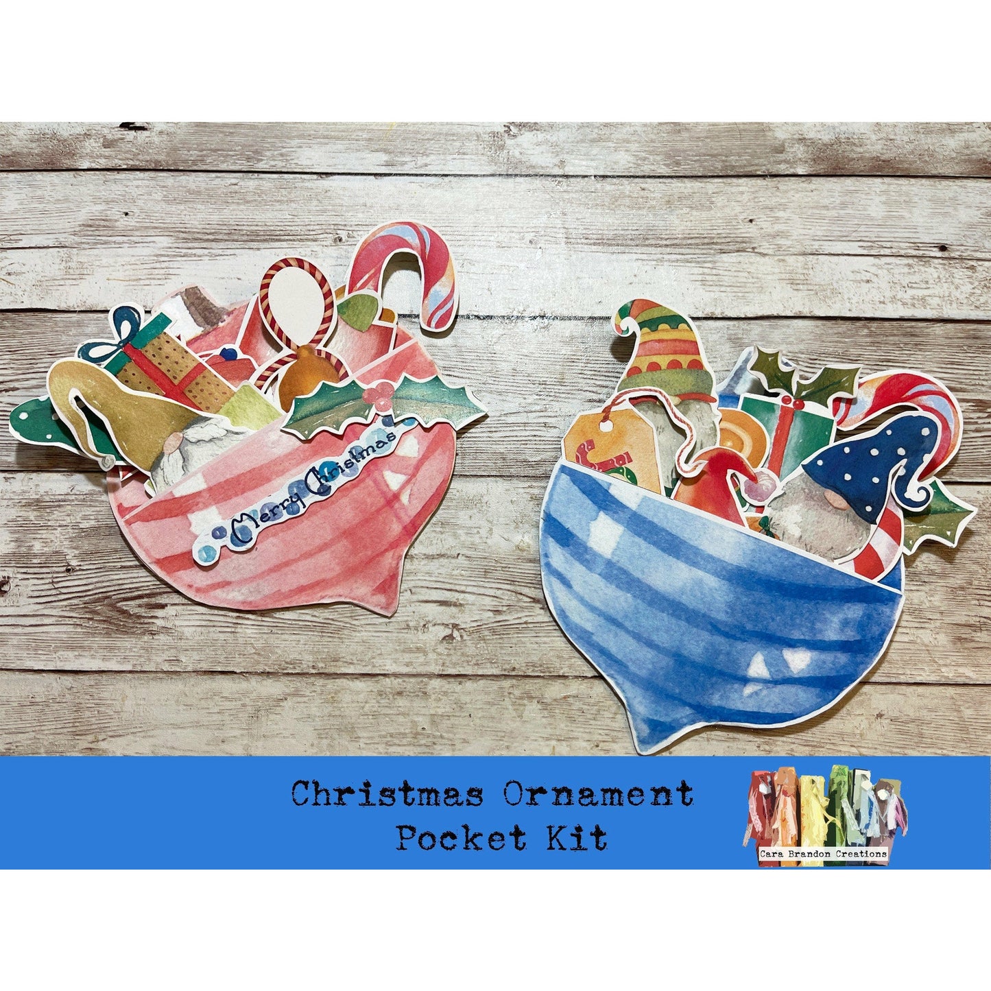 Gnomes Christmas Ornament Pocket Kit