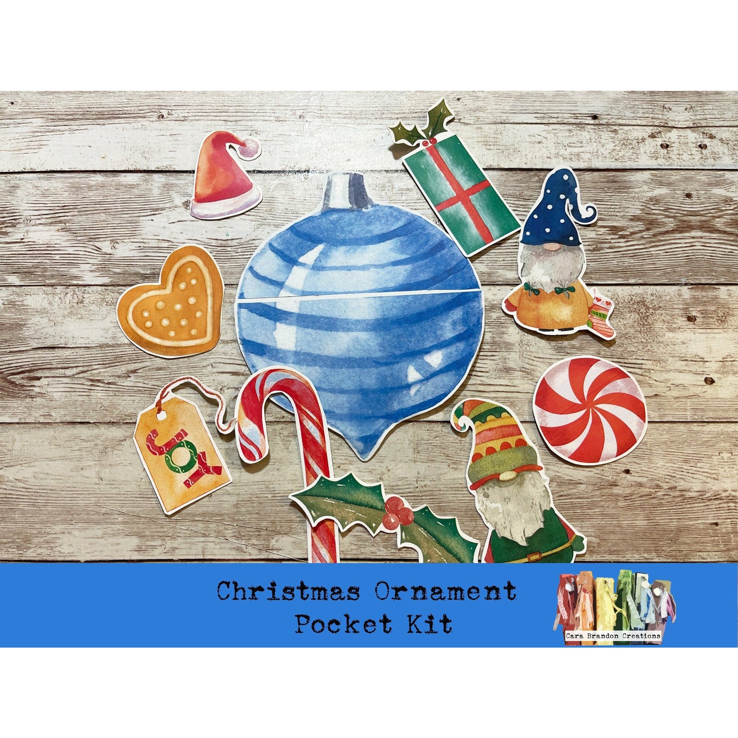 Gnomes Christmas Ornament Pocket Kit
