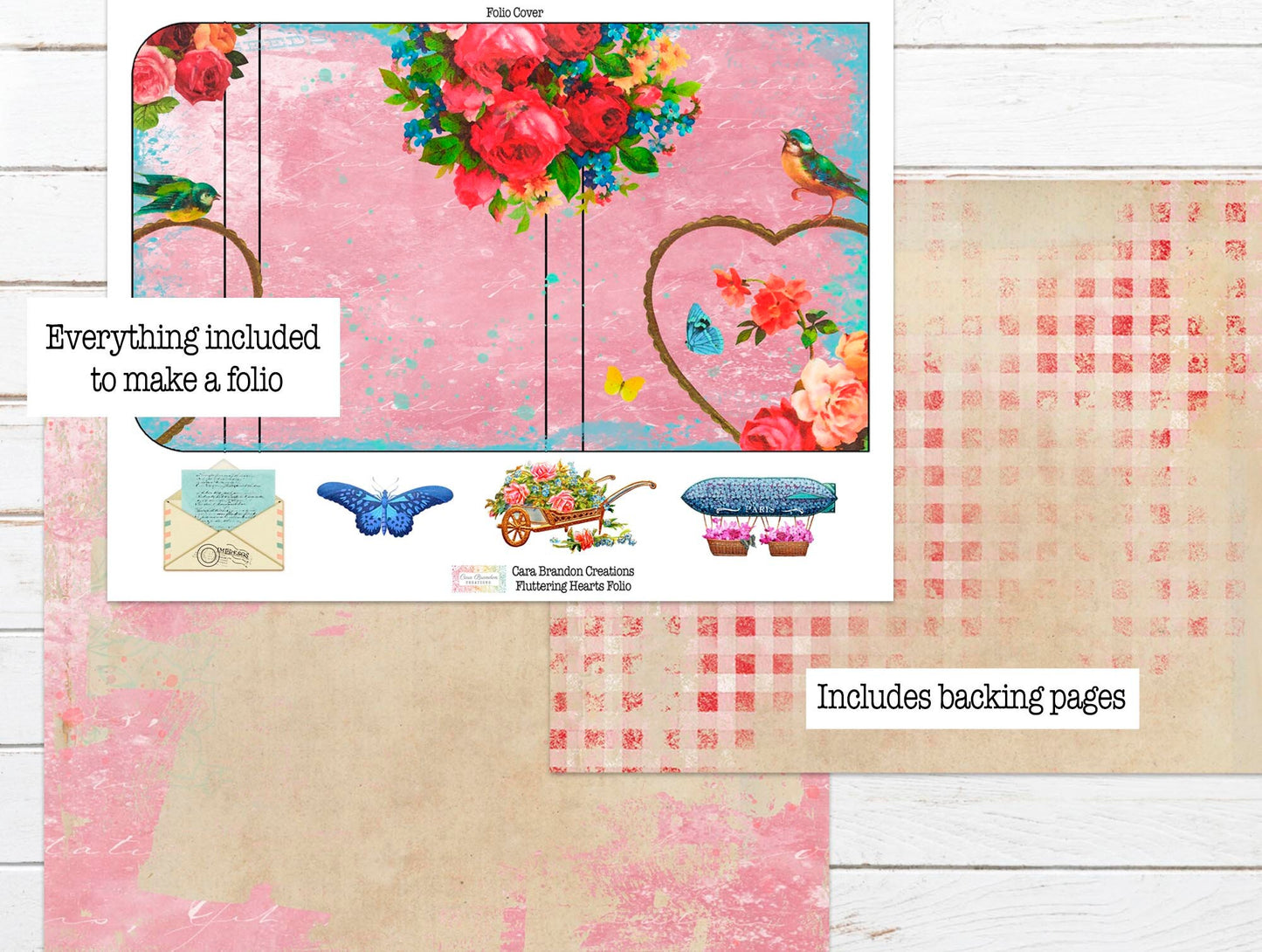 Fluttering Hearts Folio