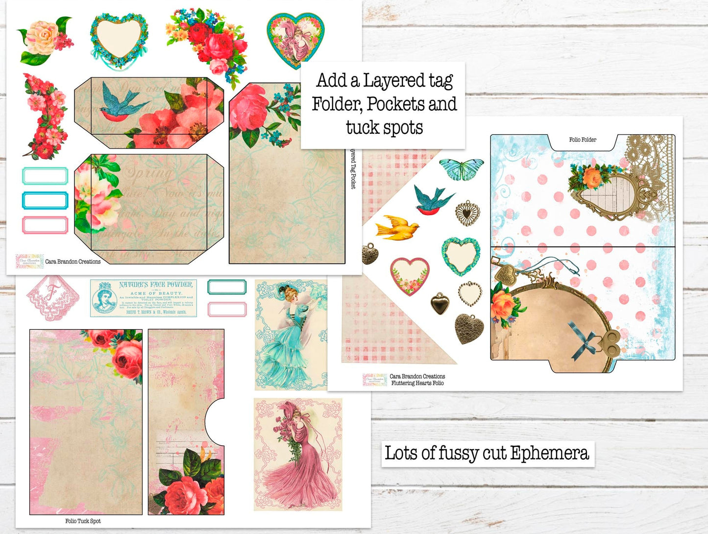 Fluttering Hearts Folio