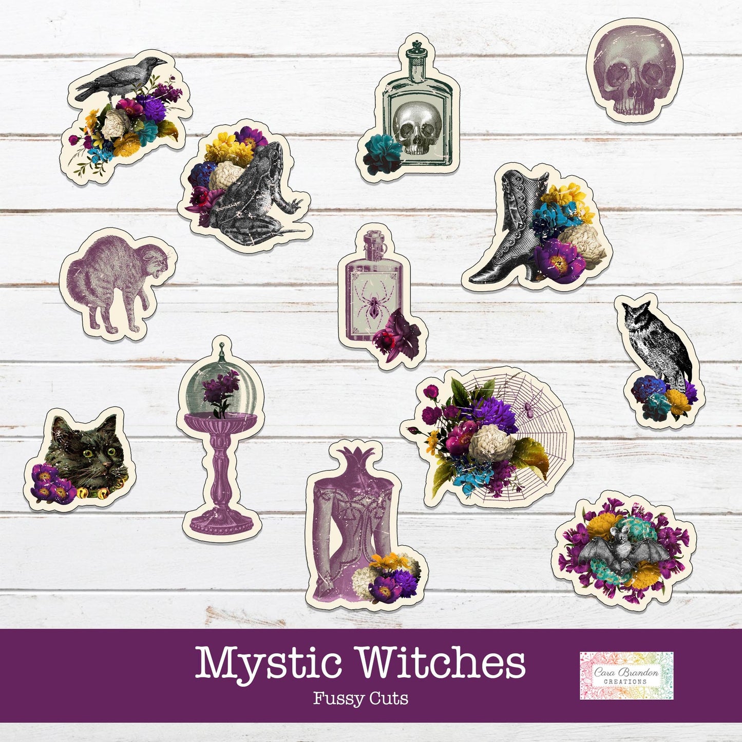 Mystic Witches Fussy Cuts