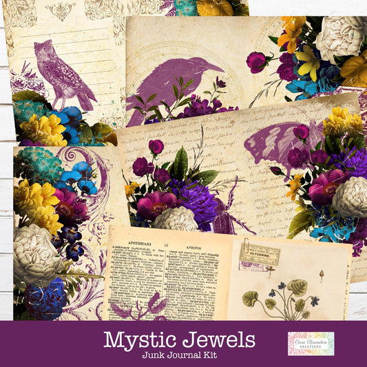 Mystic Jewels Digital Junk Journal Kit