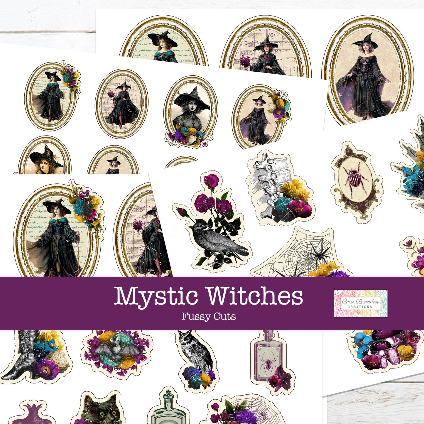Mystic Witches Fussy Cuts