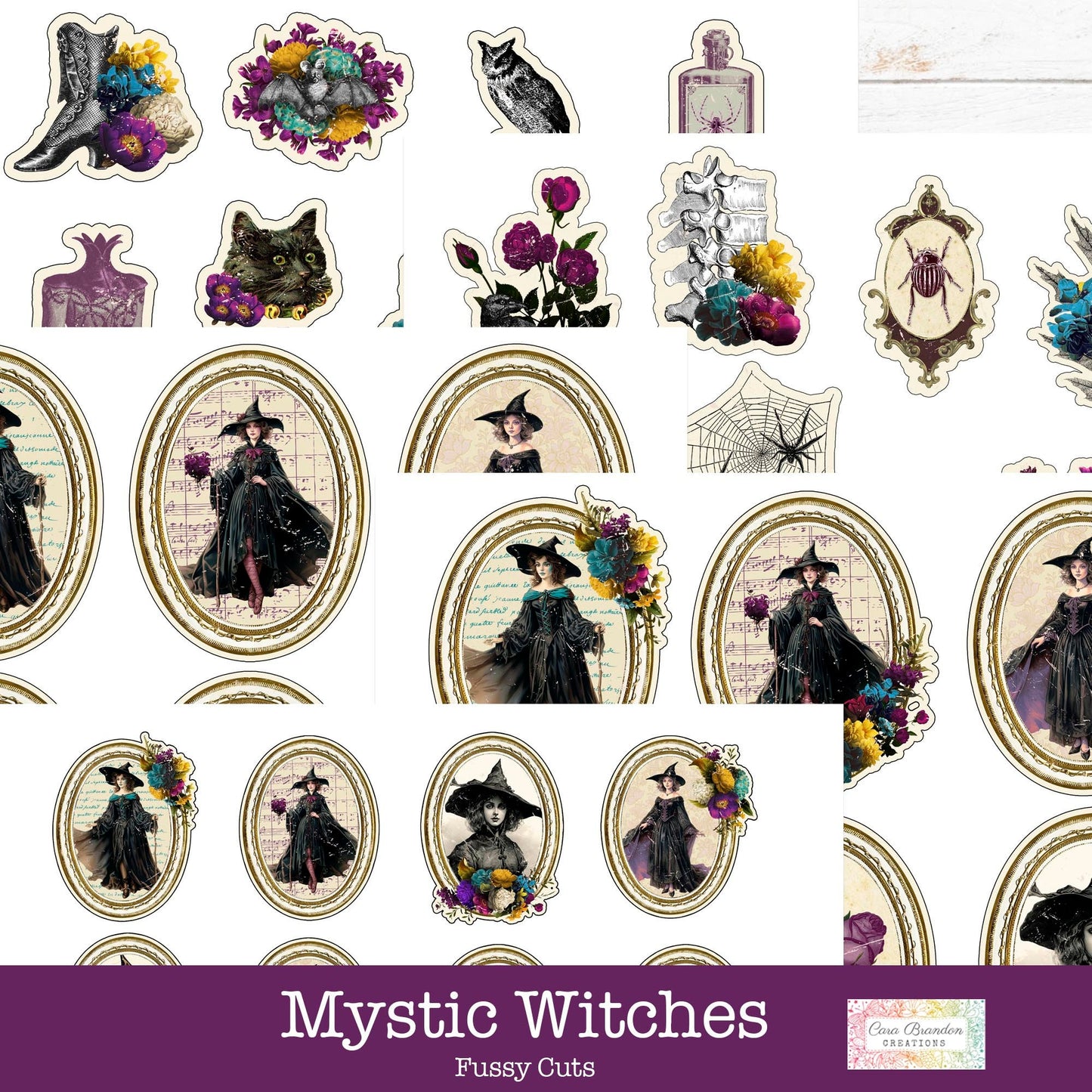 Mystic Witches Fussy Cuts