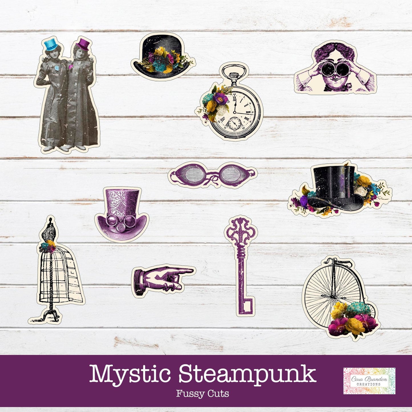 Mystic Steampunk Fussy Cuts and Ephemera