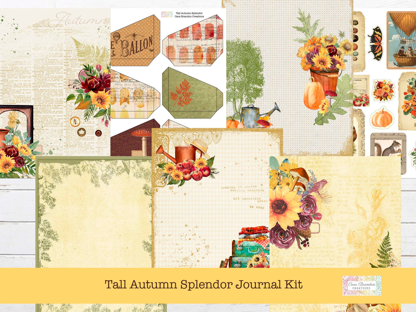 Tall Autumn Splendor Junk Journal Kit