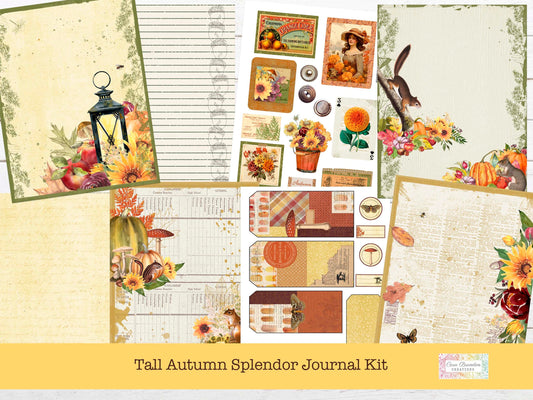 Tall Autumn Splendor Junk Journal Kit