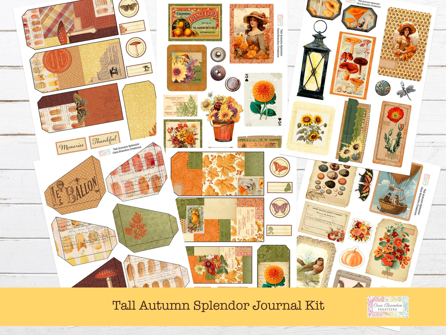 Tall Autumn Splendor Junk Journal Kit