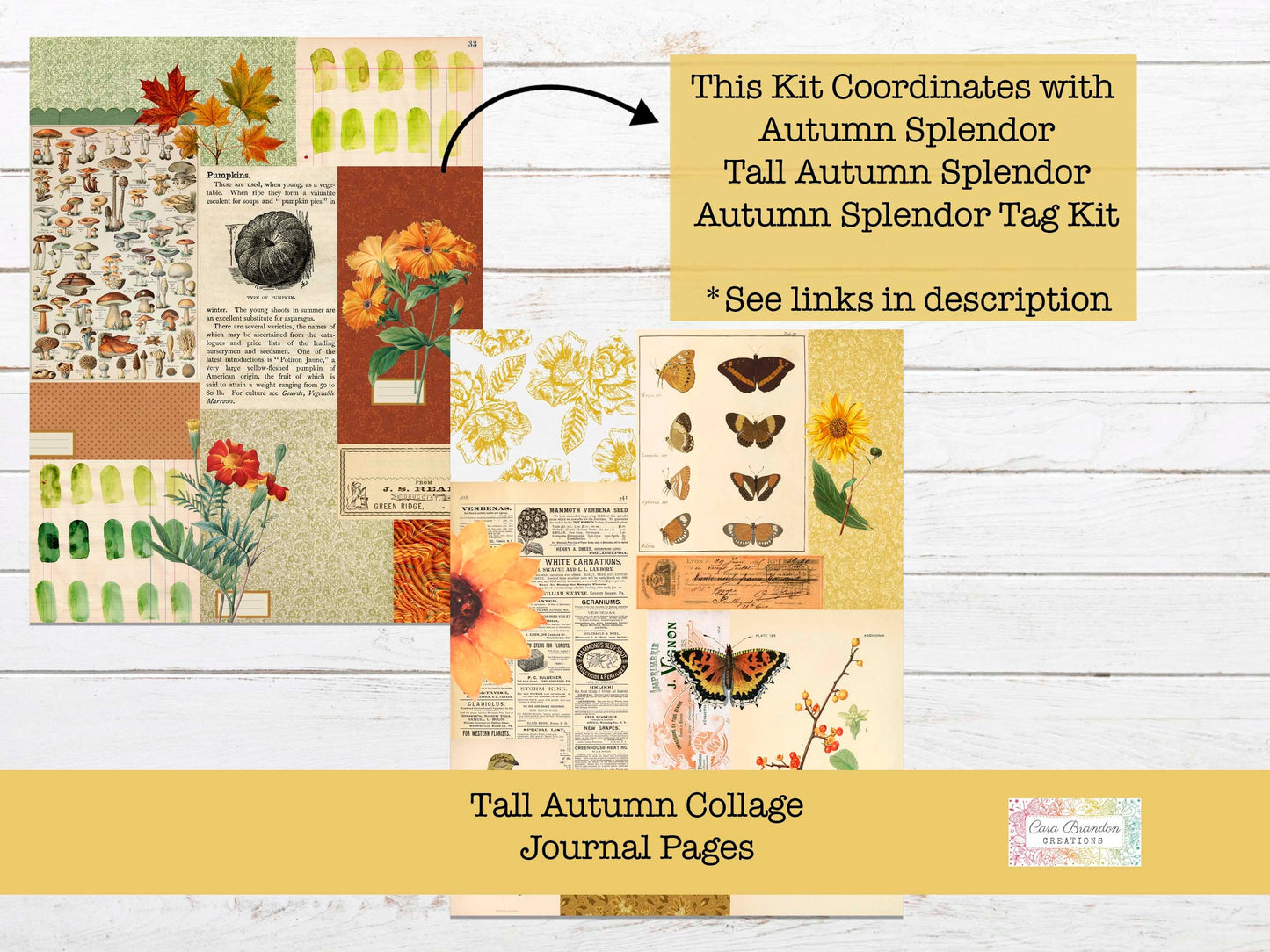 Tall Autumn Collage Pages