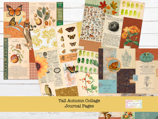 Tall Autumn Collage Pages