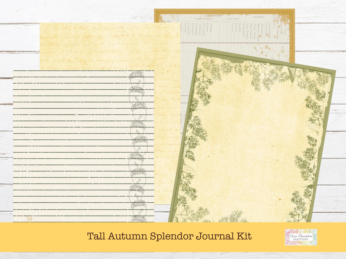 Tall Autumn Splendor Junk Journal Kit