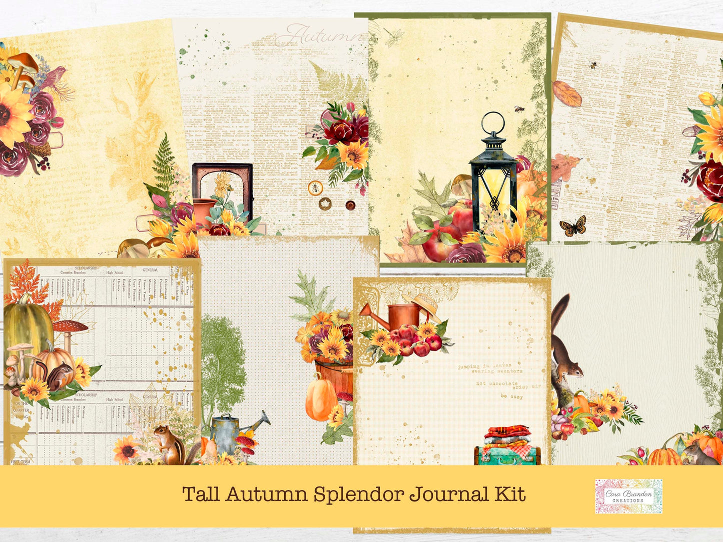 Tall Autumn Splendor Junk Journal Kit