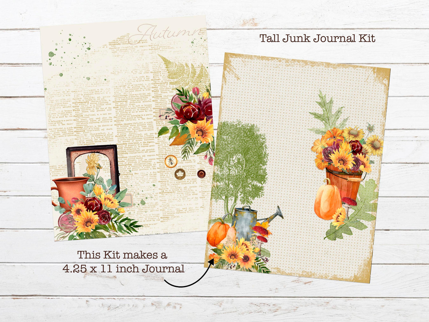 Tall Autumn Splendor Junk Journal Kit