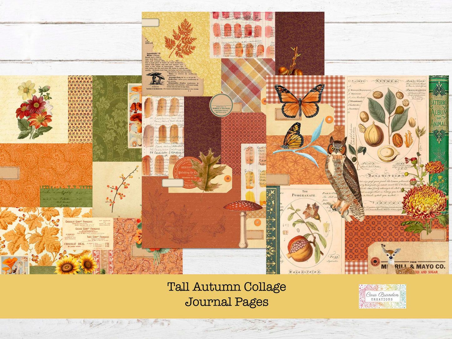 Tall Autumn Collage Pages