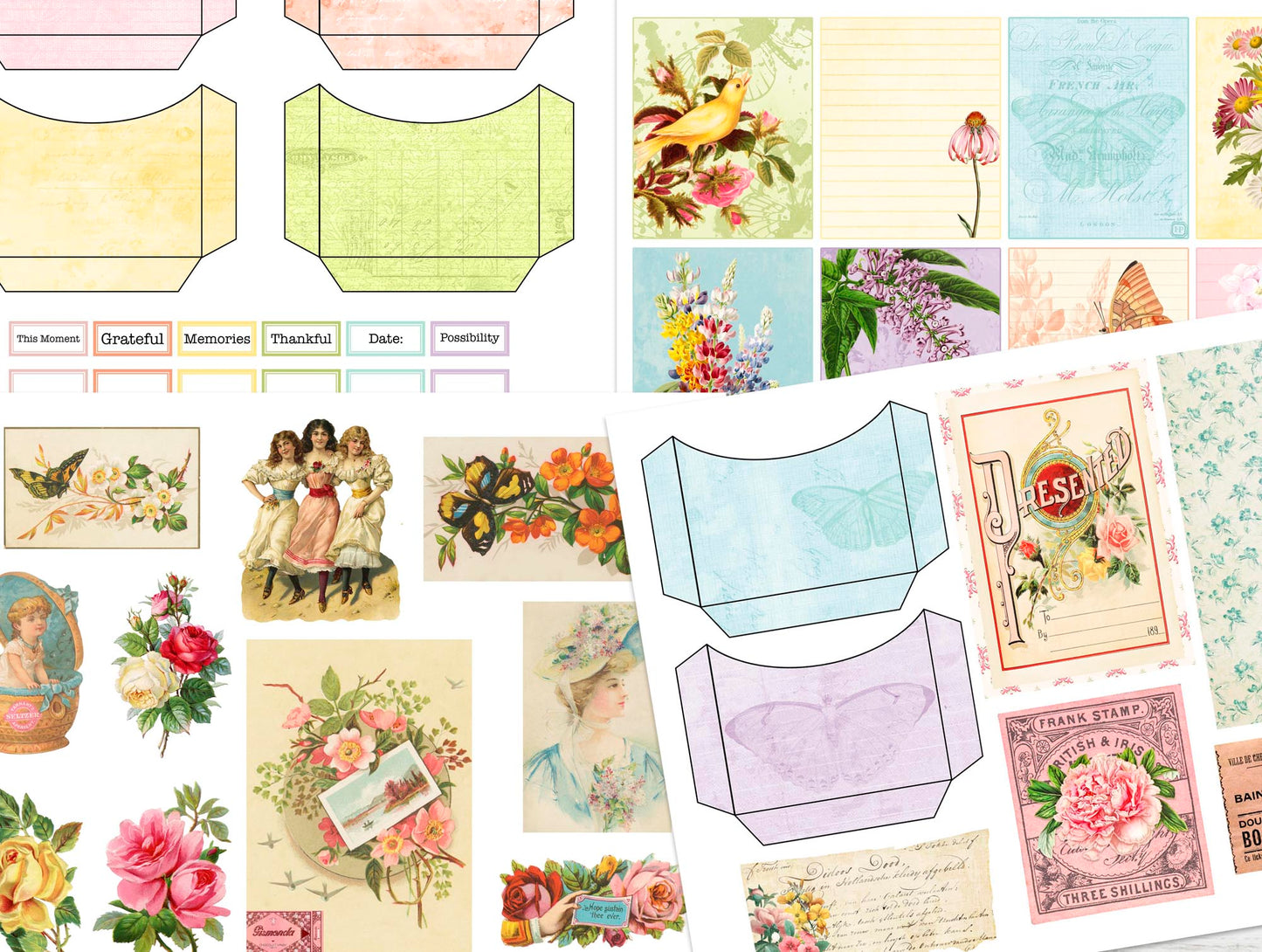 Rainbow Gratitude Junk Journal Kit