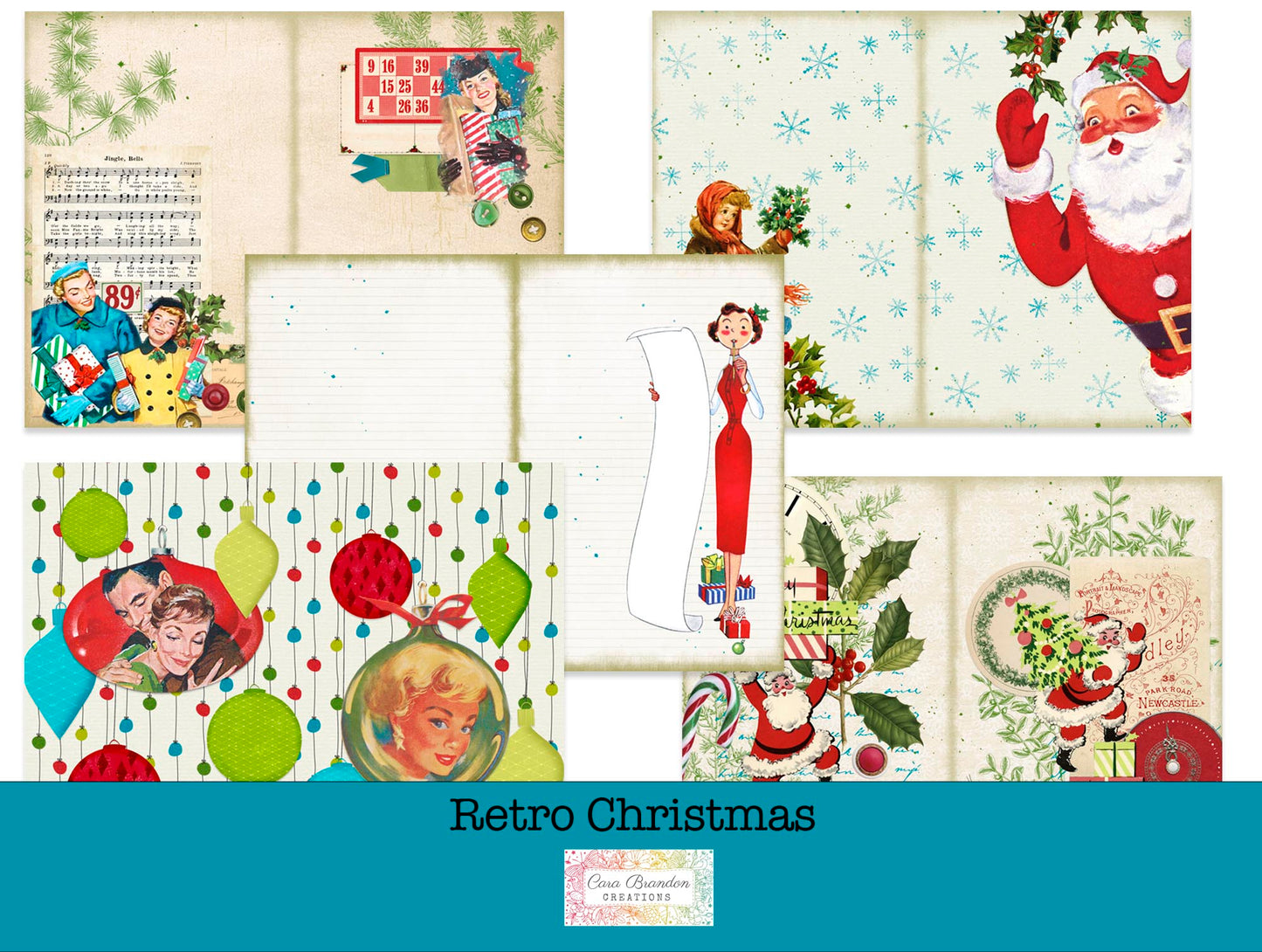 Retro Christmas Junk Journal Kit