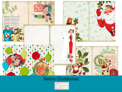 Retro Christmas Junk Journal Kit