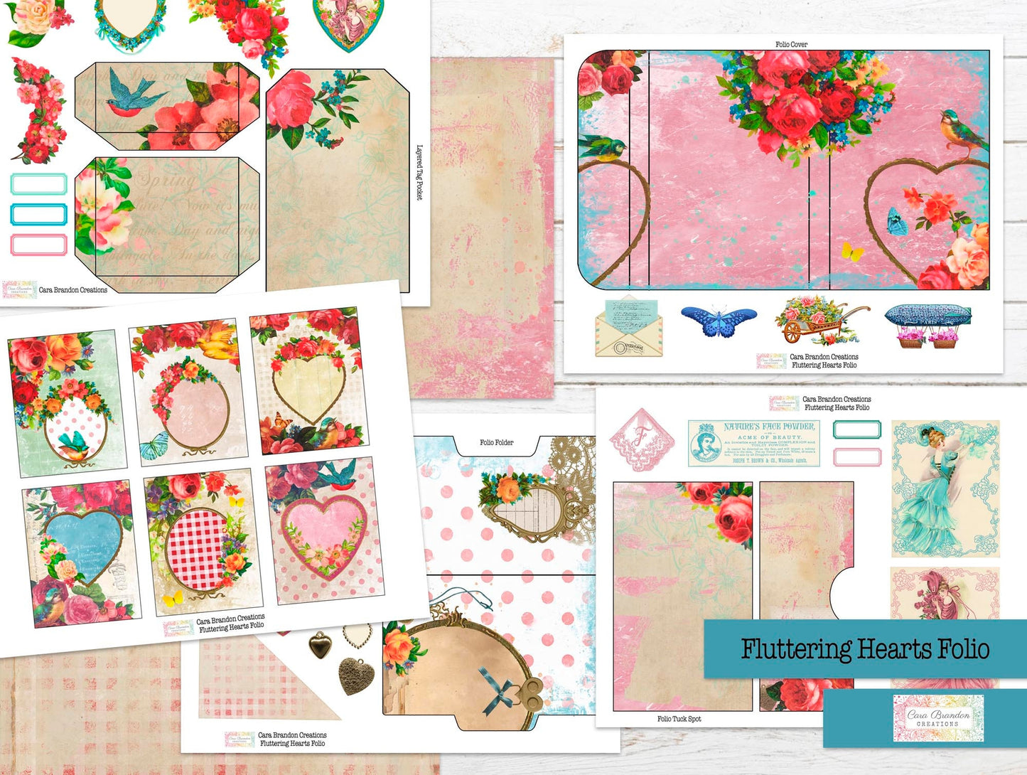 Fluttering Hearts Folio